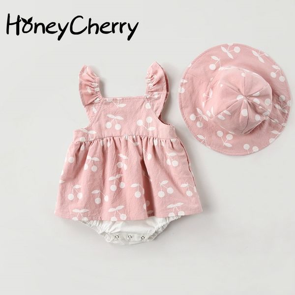 baby bodysuits summer clothes fashion cute cherry prints kids clothing dress with hat jumpsuits 210515, Blue
baby bodysuits summer clothes fashion cute cherry prints kids clothing dress with hat jumpsuits 210515, Blue