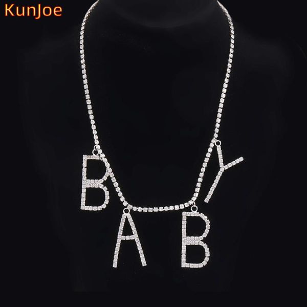 pendant necklaces kunjoe fashion rhinestone choker necklace for women girls baby crystal letters collar trendy jewelry party gifts, Silver
pendant necklaces kunjoe fashion rhinestone choker necklace for women girls baby crystal letters collar trendy jewelry party gifts, Silver