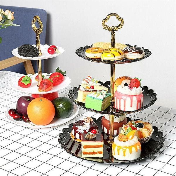 dishes & plates 1pc three-layer cake stand dessert table candy fruit plate home decoration trays display rack wedding tableware
dishes & plates 1pc three-layer cake stand dessert table candy fruit plate home decoration trays display rack wedding tableware