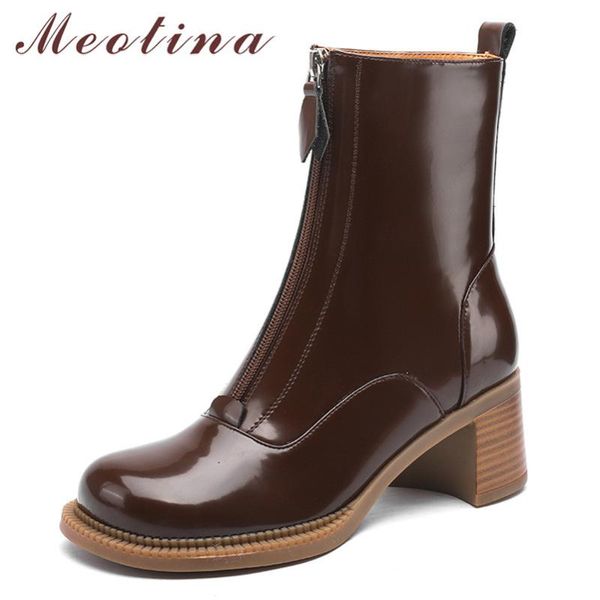boots meotina women shoes genuine leather ankle round toe zipper short platform thick high heel lady autumn winter, Black
boots meotina women shoes genuine leather ankle round toe zipper short platform thick high heel lady autumn winter, Black