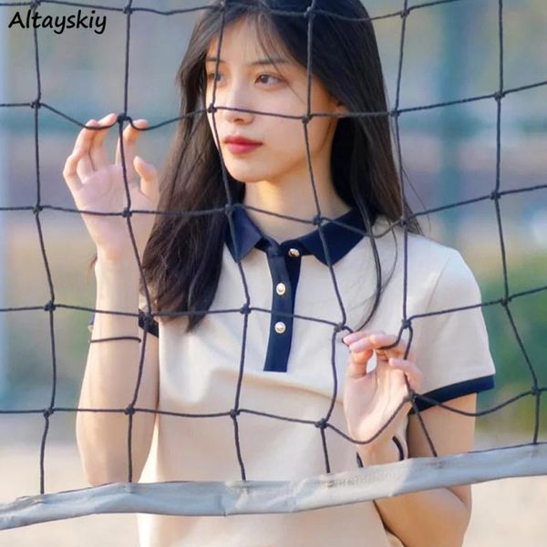 women's t-shirt t-shirts women preppy style turn-down collar students sweet retro japanese version short sleeve all-match casual female, White
women's t-shirt t-shirts women preppy style turn-down collar students sweet retro japanese version short sleeve all-match casual female, White