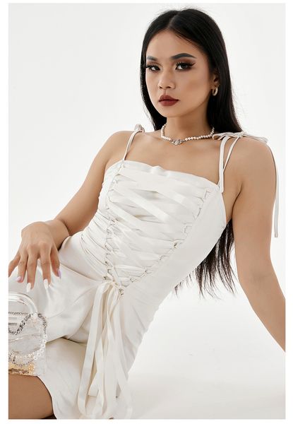 two piece dress desire pure/evil satin dress/shoulder and adjustable waist wo4v, White
two piece dress desire pure/evil satin dress/shoulder and adjustable waist wo4v, White