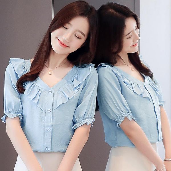 women's blouses & shirts 2021 women shirt ruffle blusas femininas half sleeve elegant ladies formal office blouse plus size chiffon cl, White
women's blouses & shirts 2021 women shirt ruffle blusas femininas half sleeve elegant ladies formal office blouse plus size chiffon cl, White