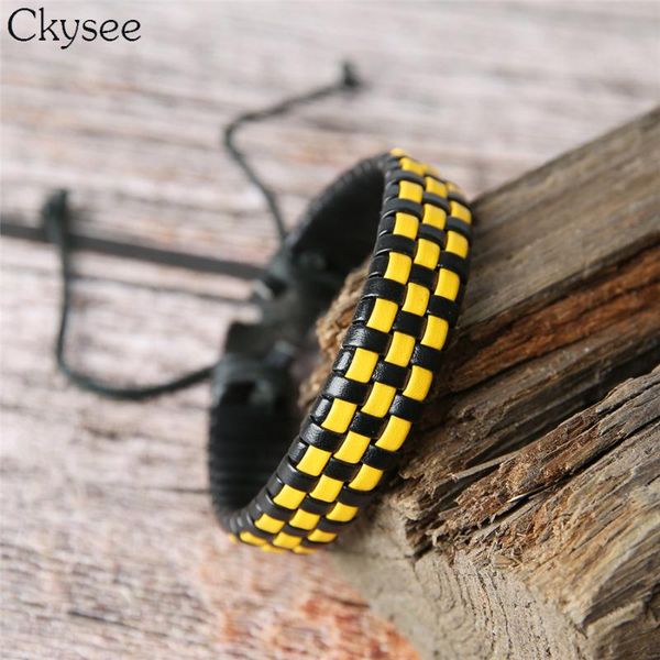charm bracelets ckysee 2021 arriving yellow color genuine leather bracelet men women fashion handmade rope chain pulseiras, Golden;silver
charm bracelets ckysee 2021 arriving yellow color genuine leather bracelet men women fashion handmade rope chain pulseiras, Golden;silver