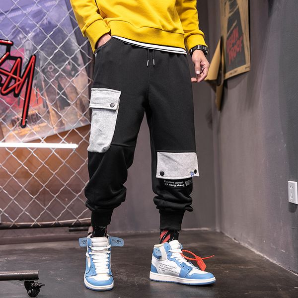 pant hip cargo streetwear harajuku joggers pockets hiphop casual fashion men women harem pants trousers, Black
pant hip cargo streetwear harajuku joggers pockets hiphop casual fashion men women harem pants trousers, Black
