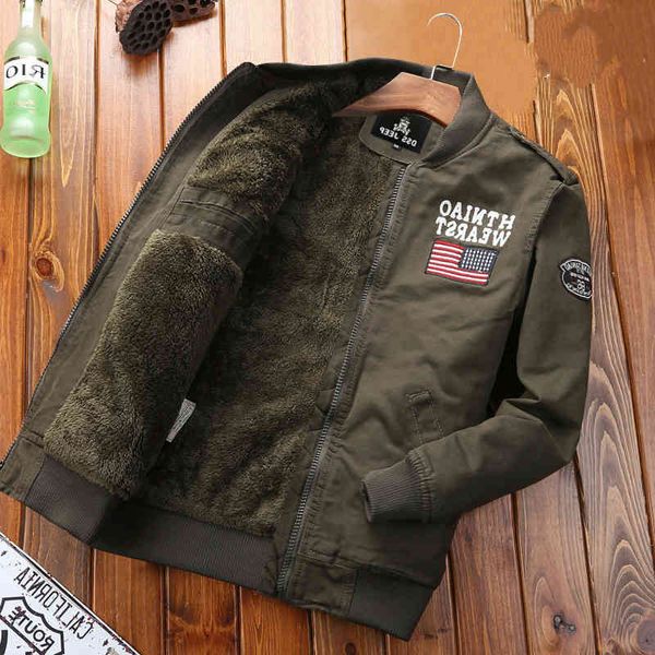 new men's plus veet thickening outdoor pure cotton casual military uniform baseball collar jacket, Black;brown
new men's plus veet thickening outdoor pure cotton casual military uniform baseball collar jacket, Black;brown