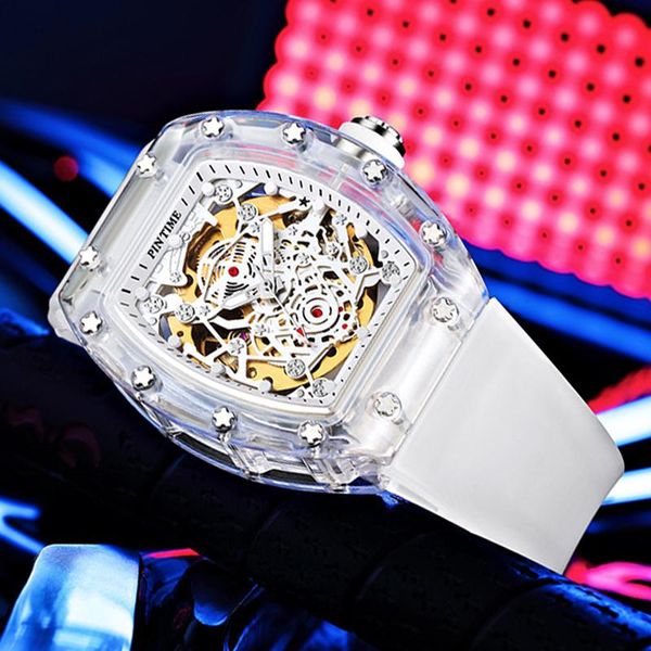 wristwatches automatic waterproof hollow mechanical high-end brand men's watch fashion sports ladies wine barrel miller, Slivery;brown
wristwatches automatic waterproof hollow mechanical high-end brand men's watch fashion sports ladies wine barrel miller, Slivery;brown