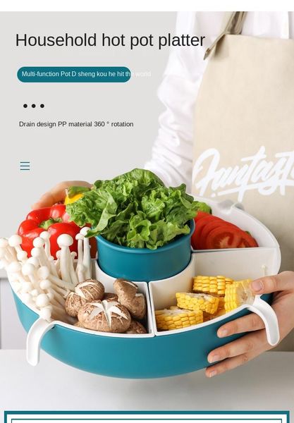 dishes & plates pot platter drain basket rotatable compartment ingredient vegetable household washing vegetables basin
dishes & plates pot platter drain basket rotatable compartment ingredient vegetable household washing vegetables basin
