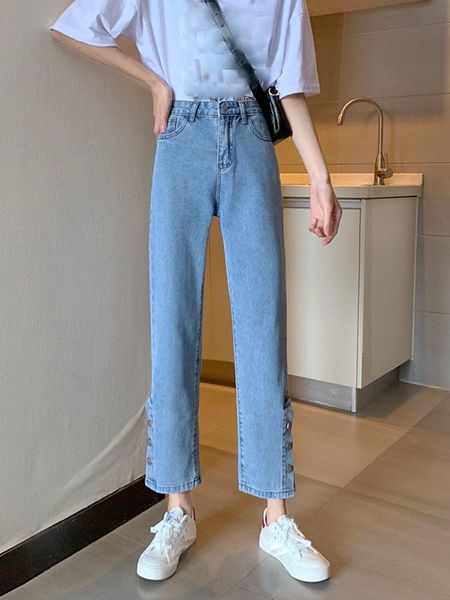 women's jeans wavsiyier 2021 autumn winter korean style denim pants women high waist vintage trousers streetwear woman button lady, Blue
women's jeans wavsiyier 2021 autumn winter korean style denim pants women high waist vintage trousers streetwear woman button lady, Blue