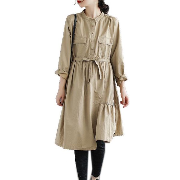 casual dresses women dress office work lady 100% cotton slim waist o neck pocket vestidos fashion long sleeve loose spring autumn a08191510, Black;gray
casual dresses women dress office work lady 100% cotton slim waist o neck pocket vestidos fashion long sleeve loose spring autumn a08191510, Black;gray