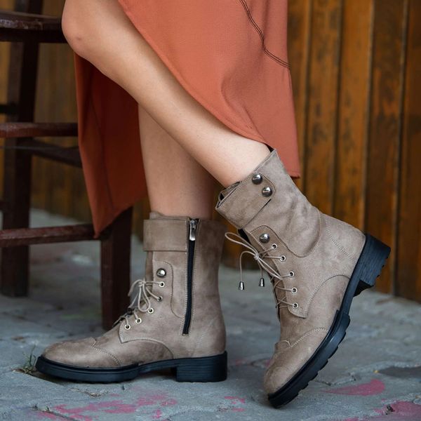 boots jill beige suede postal boat, Black