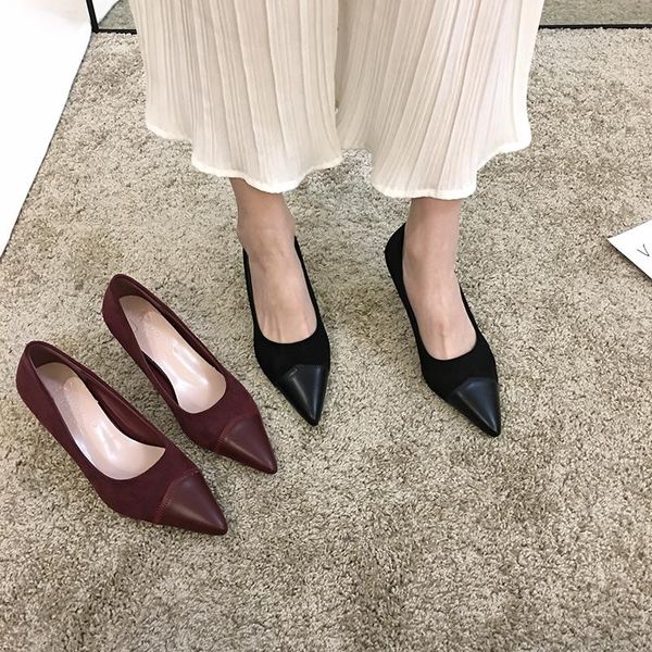 dress shoes patchwork pointed toe shallow thin high heels party elegant ladies pumps slip on non-slip woman brief comfy footwear, Black
dress shoes patchwork pointed toe shallow thin high heels party elegant ladies pumps slip on non-slip woman brief comfy footwear, Black