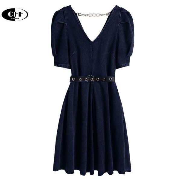 party dresses off design denim dress women'c clothes celebrity v-neck chain backless gothic short sleeve streetwear vestido, White;black
party dresses off design denim dress women'c clothes celebrity v-neck chain backless gothic short sleeve streetwear vestido, White;black