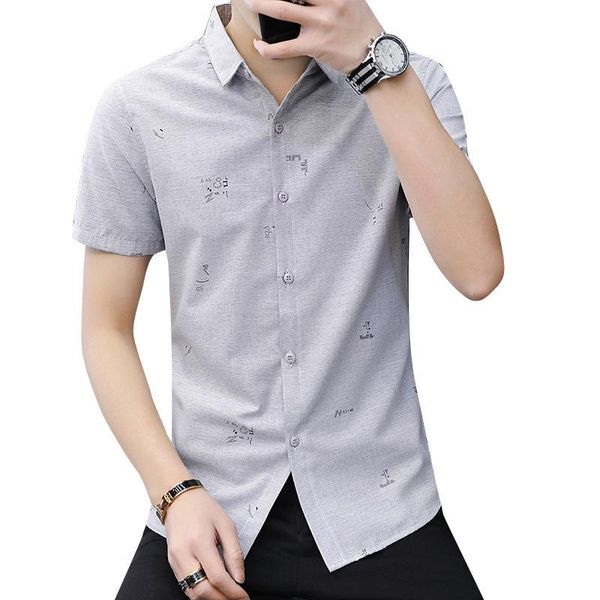 men's casual shirts short sleeve loose cardigan trend shirt simplicity all-match oxford spinning cotton material slim floral summer, White;black
men's casual shirts short sleeve loose cardigan trend shirt simplicity all-match oxford spinning cotton material slim floral summer, White;black