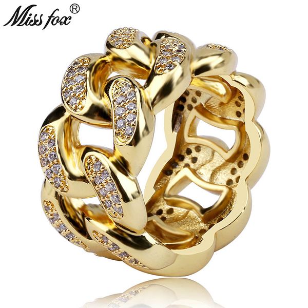 hip hop cuban chain lock men ring 18k gold mens full cubic zirconia round painting prong setting valentine sieraden, Silver
hip hop cuban chain lock men ring 18k gold mens full cubic zirconia round painting prong setting valentine sieraden, Silver