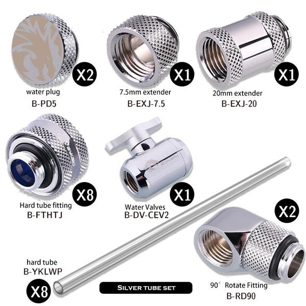 bykski water cooling fittings hard tube pipe fitting kit set for pc od 12/14/16mm fans & coolings
bykski water cooling fittings hard tube pipe fitting kit set for pc od 12/14/16mm fans & coolings