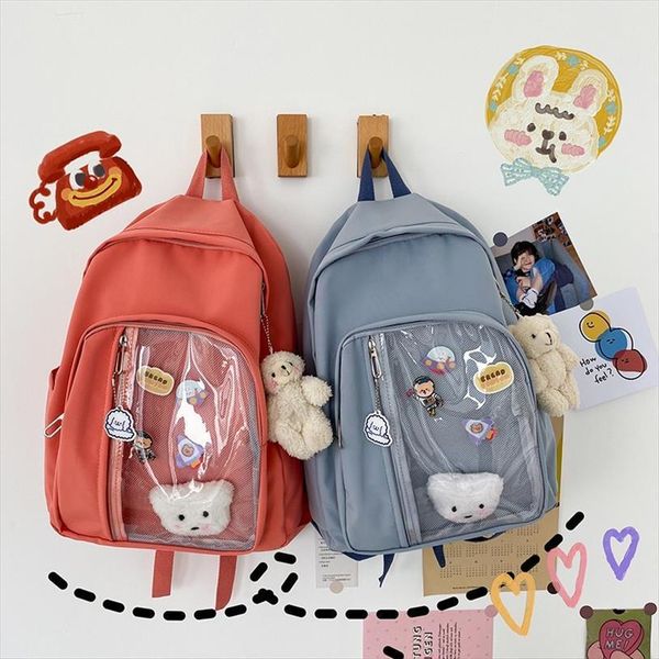solid transparent backpacks women casual simple students preppy sweet backpack girls all match travel bags side pockets chic
solid transparent backpacks women casual simple students preppy sweet backpack girls all match travel bags side pockets chic