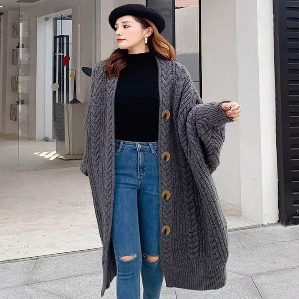 women's knits & tees women korean casual long sweater cardigan comfortable loose bat sleeve knitted vetement femme pull clothing sueter, White
women's knits & tees women korean casual long sweater cardigan comfortable loose bat sleeve knitted vetement femme pull clothing sueter, White