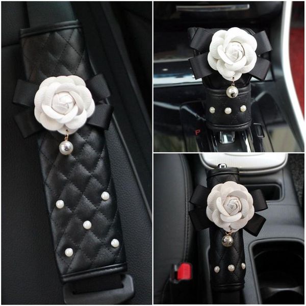 camellia pearl car safety belt cover leather seat shoulder pad for women girls styling flower handbrake belts & accessories
camellia pearl car safety belt cover leather seat shoulder pad for women girls styling flower handbrake belts & accessories