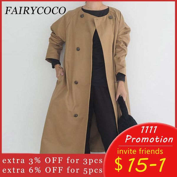 women's trench coats elegant coat women autumn spring solid khaki double breasted korean office ladies long rerto windbreaker outwear, Tan;black
women's trench coats elegant coat women autumn spring solid khaki double breasted korean office ladies long rerto windbreaker outwear, Tan;black