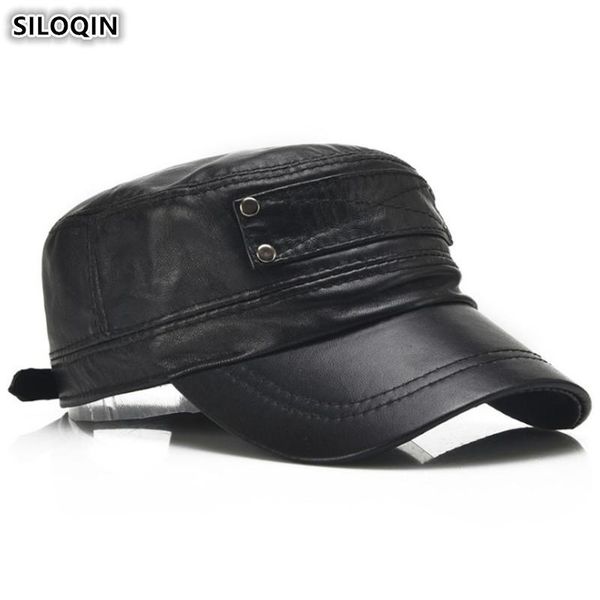 men army military hats genuine leather hat men's flat caps 2021 sheepskin cap adjustable size brands wide brim, Blue;gray
men army military hats genuine leather hat men's flat caps 2021 sheepskin cap adjustable size brands wide brim, Blue;gray