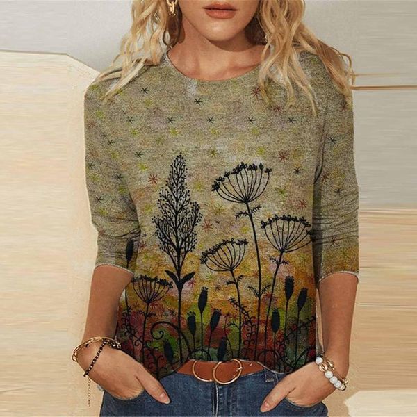 women's t-shirt graphic oversized casual fashion loose round neck floral print long sleeve female women clothing, White
women's t-shirt graphic oversized casual fashion loose round neck floral print long sleeve female women clothing, White