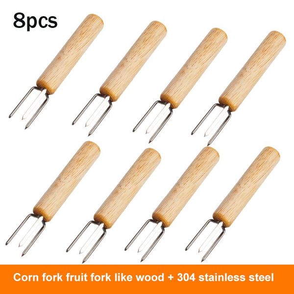tools & accessories 8pcs wooden handle corn forks kitchen gadget sets heat-resistant stainless steel camping barbecue bbq
tools & accessories 8pcs wooden handle corn forks kitchen gadget sets heat-resistant stainless steel camping barbecue bbq