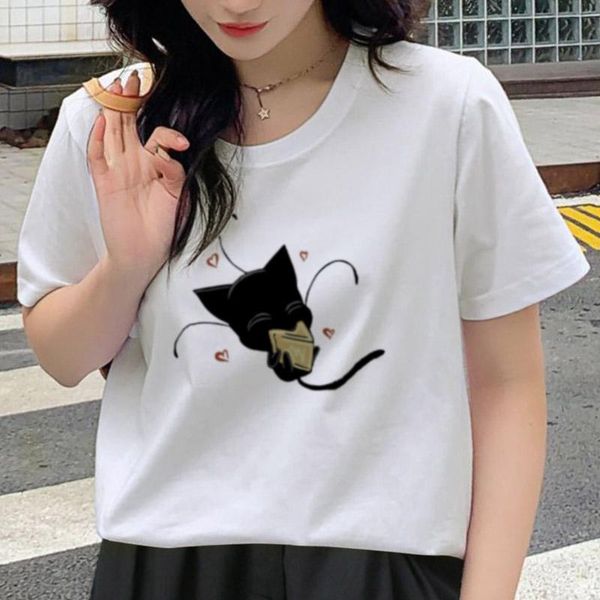 summer woman tshirts streetwear cute clothes women short sleeve o-neck funny print cat cool goth graphic t shirts women's t-shirt, White
summer woman tshirts streetwear cute clothes women short sleeve o-neck funny print cat cool goth graphic t shirts women's t-shirt, White