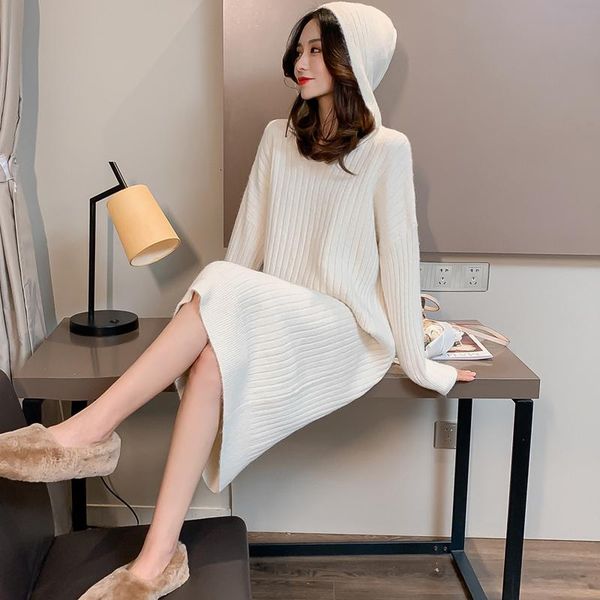 casual dresses #2613 loose hooded sweaters women large shize long sleeve dress female autumn winter hoodie knitting clothing, Black;gray
casual dresses #2613 loose hooded sweaters women large shize long sleeve dress female autumn winter hoodie knitting clothing, Black;gray