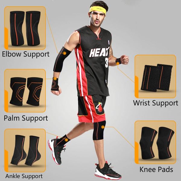 elbow & knee pads ankle brace wrist support palm protector sports basketball volleyball running gym protective gear set, Black;gray
elbow & knee pads ankle brace wrist support palm protector sports basketball volleyball running gym protective gear set, Black;gray