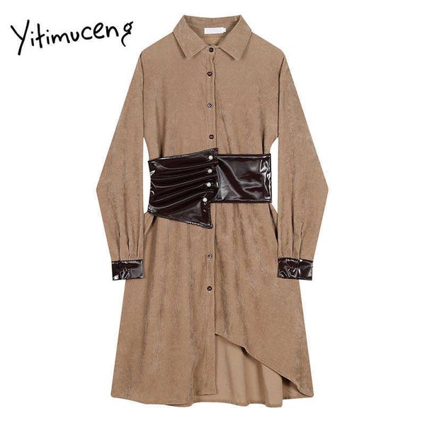 yitimuceng sashes korean dress women solid spring long sleeve v-neck single breasted high waist sweet fashion clothing 210601, Black;gray
yitimuceng sashes korean dress women solid spring long sleeve v-neck single breasted high waist sweet fashion clothing 210601, Black;gray