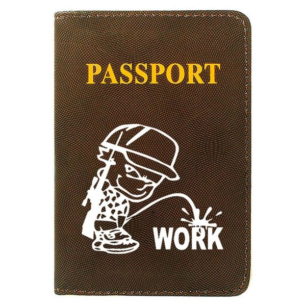 card holders funny hate war soldier pee printing leather travel id holder pocket wallet bags, Brown;gray
card holders funny hate war soldier pee printing leather travel id holder pocket wallet bags, Brown;gray
