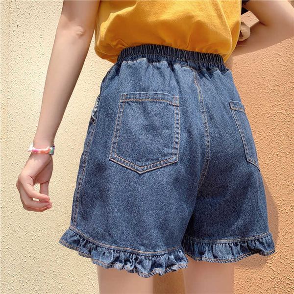 women's shorts summer women japanese kawaii teen girls frilly hem wide leg pant elastic high waist denim jean femme dg6p, White;black
women's shorts summer women japanese kawaii teen girls frilly hem wide leg pant elastic high waist denim jean femme dg6p, White;black