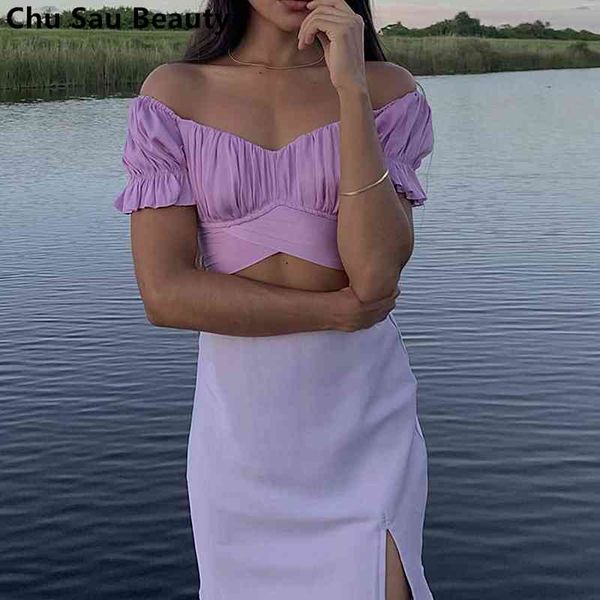 fashion summer women holiday style purple crop ladies chic off shoulder short sleeve shirts female blouses 210508, White
fashion summer women holiday style purple crop ladies chic off shoulder short sleeve shirts female blouses 210508, White