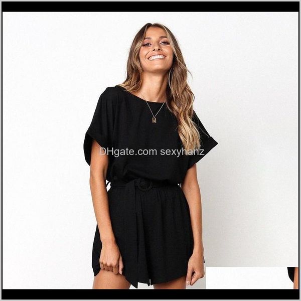 & womens clothing apparel drop delivery 2021 women summer rompers solid jumpsuits femalen casual streetwear with belt overalls playsuit ladi, Black;white
& womens clothing apparel drop delivery 2021 women summer rompers solid jumpsuits femalen casual streetwear with belt overalls playsuit ladi, Black;white