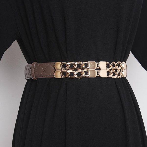 belts 2021 punk cowhide belt women double layers metal chain hook buckles waist luxury genuine leather winter coat, Black;brown
belts 2021 punk cowhide belt women double layers metal chain hook buckles waist luxury genuine leather winter coat, Black;brown