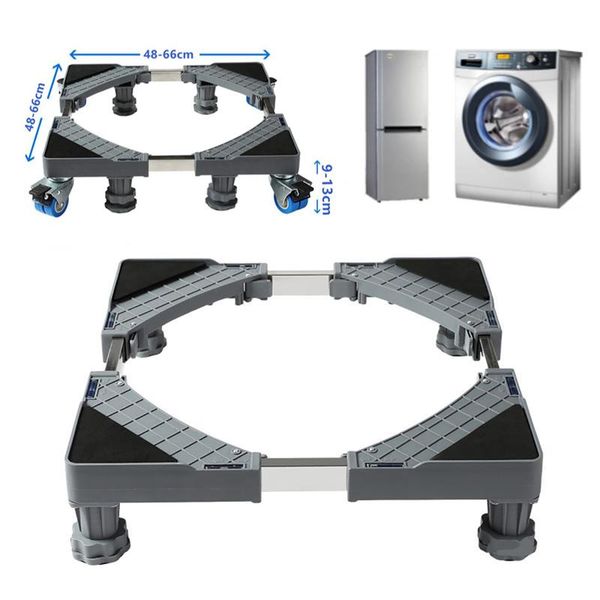 hooks & rails universal 4 strong feet mobile stand with brake wheel movable refrigerator floor trolley fridge washing machine holder
hooks & rails universal 4 strong feet mobile stand with brake wheel movable refrigerator floor trolley fridge washing machine holder