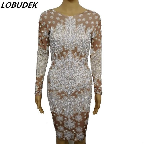 casual dresses 3d snowflake pattern pearl skinny dress women spring long sleeve beads tight fitting singer host performance stage costume, Black;gray
casual dresses 3d snowflake pattern pearl skinny dress women spring long sleeve beads tight fitting singer host performance stage costume, Black;gray
