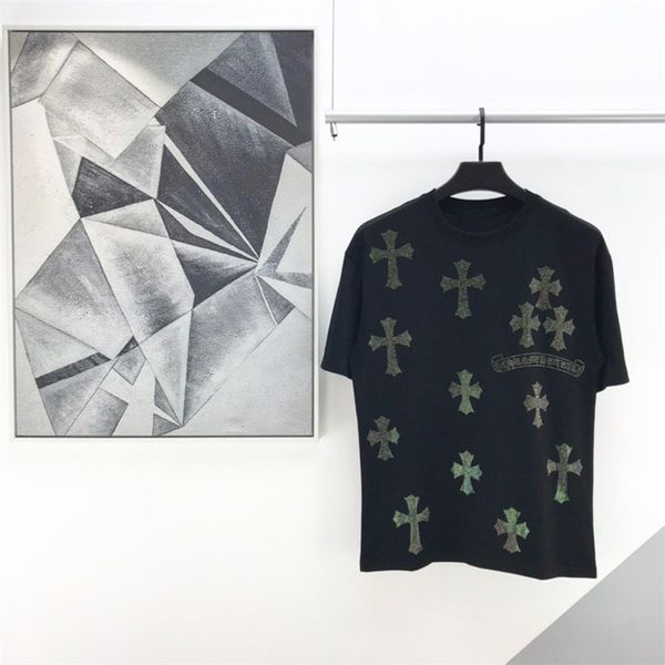 croosin fashion brand 21ss summer new ch cro diamond cross sanskrit men's and women's loose casual short sleeve t-, White;black
croosin fashion brand 21ss summer new ch cro diamond cross sanskrit men's and women's loose casual short sleeve t-, White;black