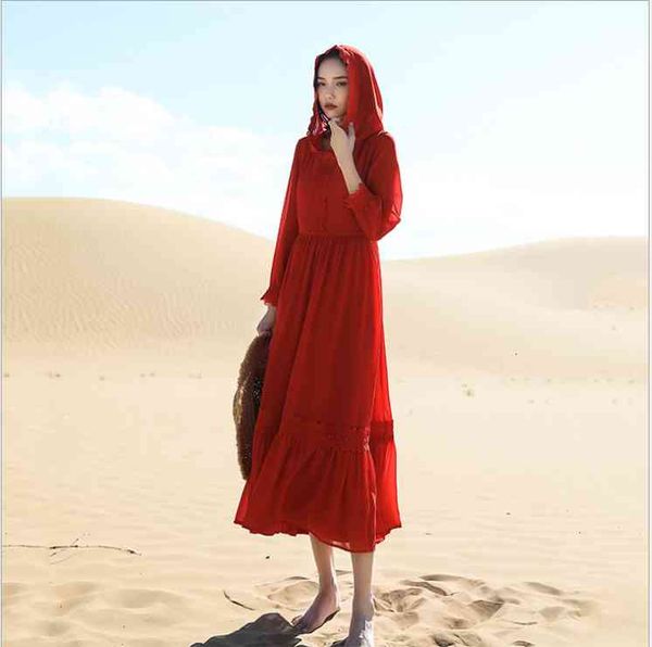 casual dresses summer travel shoot red desert with hood long sleeve swing chiffon ed as fairies beach holiday f559, Black;gray
casual dresses summer travel shoot red desert with hood long sleeve swing chiffon ed as fairies beach holiday f559, Black;gray