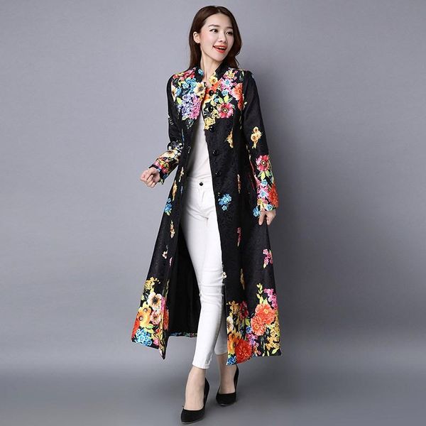 women's trench coats nice autumn women retro long cardigan coat female print slim fashion sleeve windbreaker, Tan;black
women's trench coats nice autumn women retro long cardigan coat female print slim fashion sleeve windbreaker, Tan;black