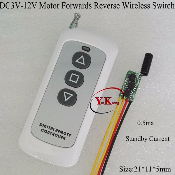 smart home control motor remote switch dc 3v 3.3v 3.6v 3.7v 4.2v 4.5v 5v 6v 7.4v 9v 12v forwards reverse swireless power saving433
smart home control motor remote switch dc 3v 3.3v 3.6v 3.7v 4.2v 4.5v 5v 6v 7.4v 9v 12v forwards reverse swireless power saving433