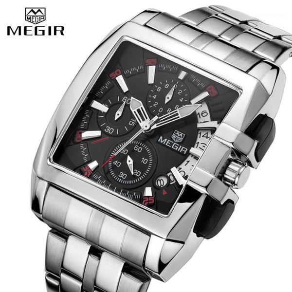 male clock business big dial wristwatches megir quartz watch men stainless steel band relogio masculino, Slivery;brown
male clock business big dial wristwatches megir quartz watch men stainless steel band relogio masculino, Slivery;brown