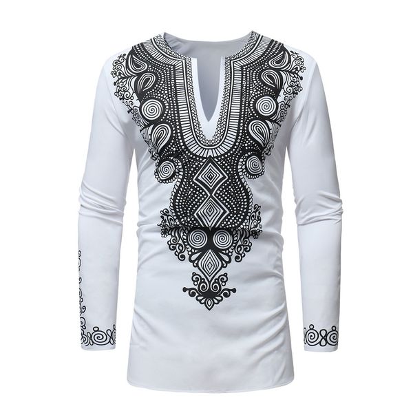black and white graphic tribal pattern men's african large long-sleeved t-shirt fashion novelty luxury comfortable lightweight breathab, White;black
black and white graphic tribal pattern men's african large long-sleeved t-shirt fashion novelty luxury comfortable lightweight breathab, White;black