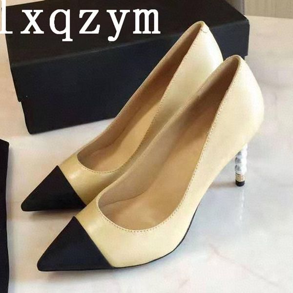 dress shoes designer pointed toe high heels pumps woman shallow genuine leather party office lady pearl decor for 2022, Black
dress shoes designer pointed toe high heels pumps woman shallow genuine leather party office lady pearl decor for 2022, Black