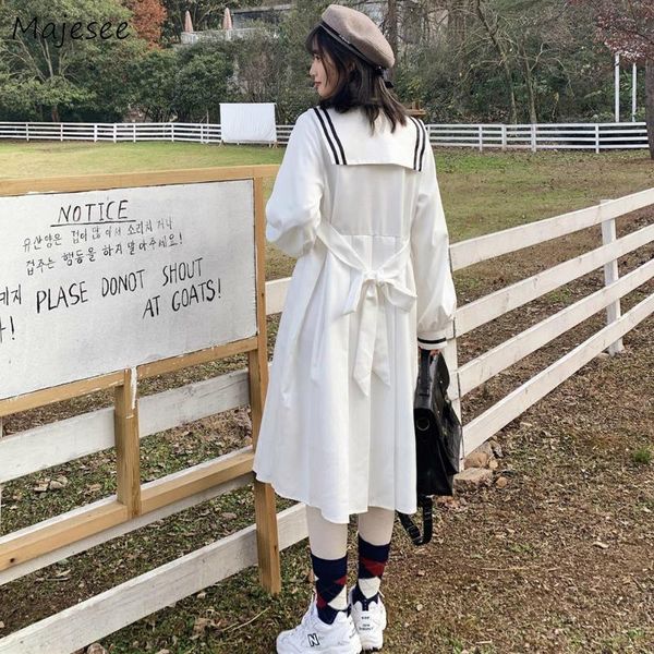 long sleeve dress women harajuku students preppy style sailor collar pleated single breasted japanese leisure streetwear vintage casual dres, Black;gray
long sleeve dress women harajuku students preppy style sailor collar pleated single breasted japanese leisure streetwear vintage casual dres, Black;gray