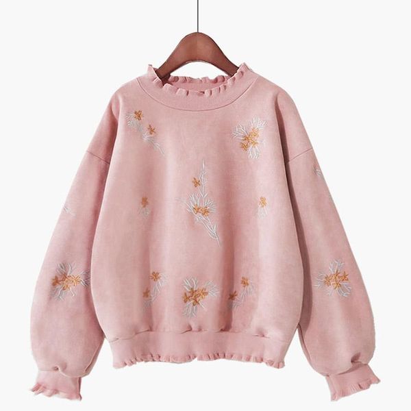 women's hoodies & sweatshirts 2021 autumn ruffled long-sleeved sweet retro hedging embroidery solid color sweatershirt women gx1526, Black
women's hoodies & sweatshirts 2021 autumn ruffled long-sleeved sweet retro hedging embroidery solid color sweatershirt women gx1526, Black