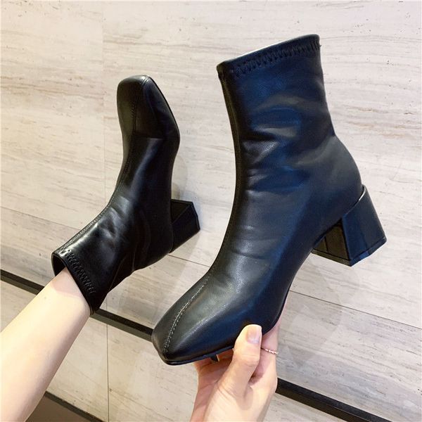 boots female 2022 new leather women booties white spring women shoes non-slip girl fashion boots heels, Black
boots female 2022 new leather women booties white spring women shoes non-slip girl fashion boots heels, Black