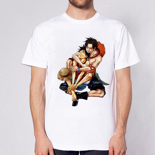 men's t-shirts 2021 summer o-neck short sleeves tshirt men women japanese anime one piece luffy and ace t-shirt male fashion oversized, White;black
men's t-shirts 2021 summer o-neck short sleeves tshirt men women japanese anime one piece luffy and ace t-shirt male fashion oversized, White;black