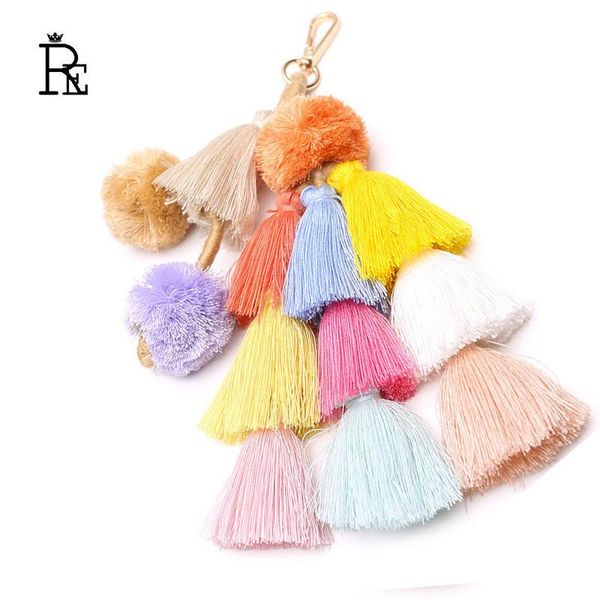 keychains re bohemian pompom tassel keychain pompon bag charms key rings women car chain layered cotton tassels accessories a1135, Silver
keychains re bohemian pompom tassel keychain pompon bag charms key rings women car chain layered cotton tassels accessories a1135, Silver